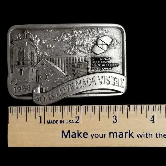 VTG Belt Buckle 1988 St. Francis Regional Medical Center Hospital Wichita Kansas